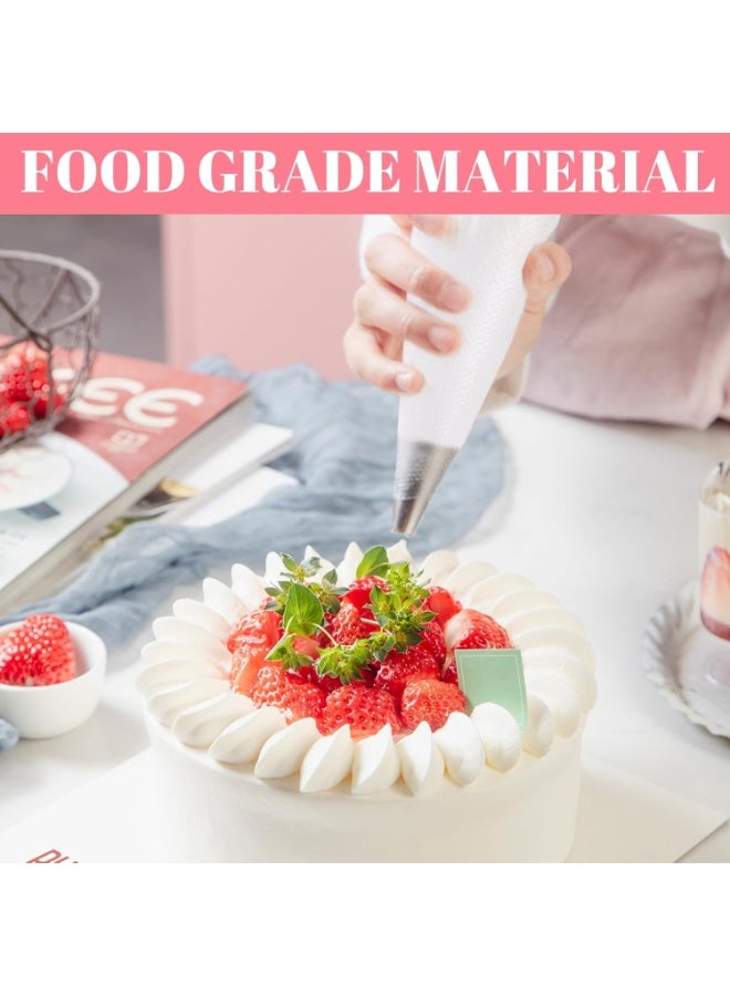 100 قطعة أكياس تزيين سميكة للاستعمال مرة واحدة، أكياس كريمة الكيك، أكياس تزيين الحلويات والبسكويت، أدوات خبز منزلية، أدوات تزيين الكيك 31 سم * 22 سم - Image 4